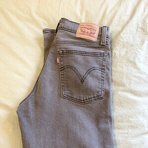 LEVI'S Premium Wedgie straight 29 ankle Icon Jeans Better Weathered Gray